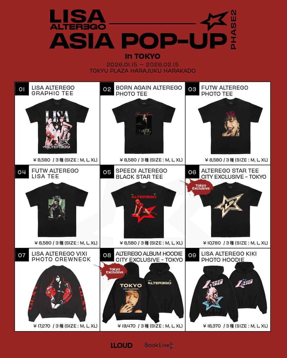🖤✦🖤✦🖤 「LISA ALTER EGO ASIA POP-UP PHASE2 IN TOKYO