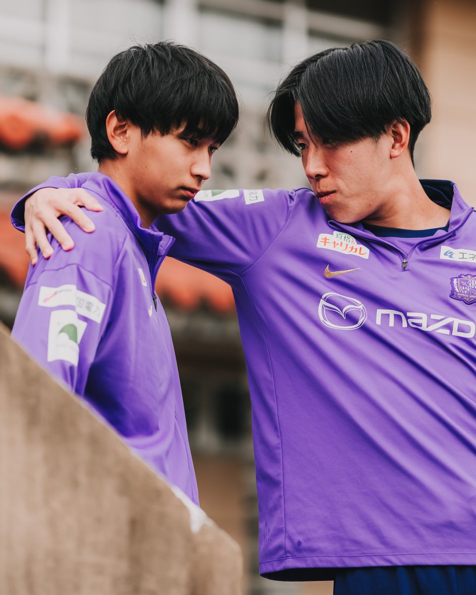 沖縄キャンプ三日目は このツーショットからスタート📸 #sanfrecce