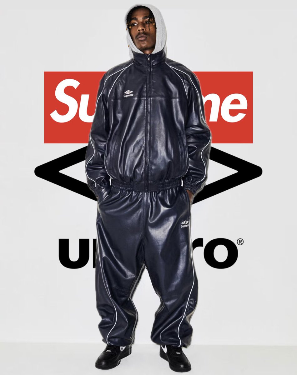Supreme®/Umbro® Leather Track Jacket and Pants are set to drop