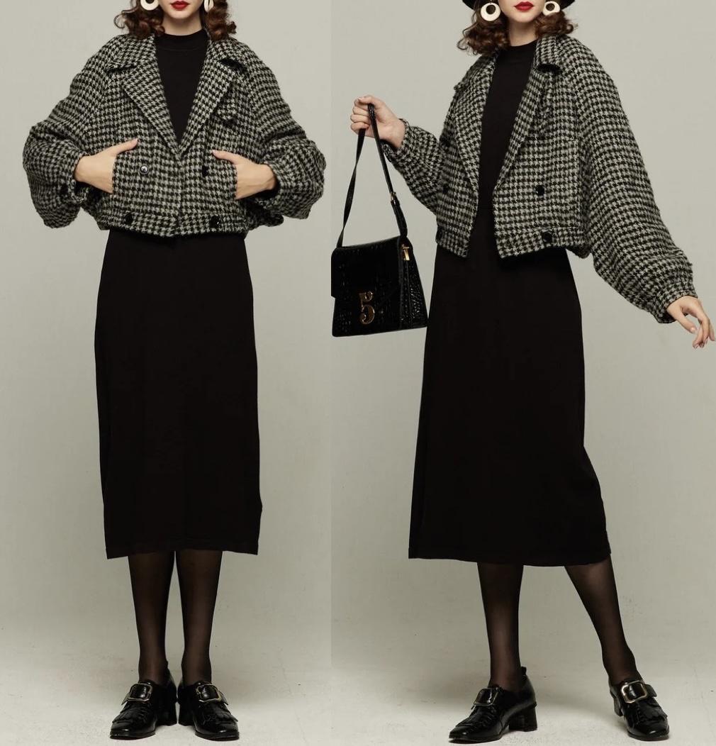 9月22日(月)再販開始 《チケットはすべて完売》Jacket/Black 千鳥柄