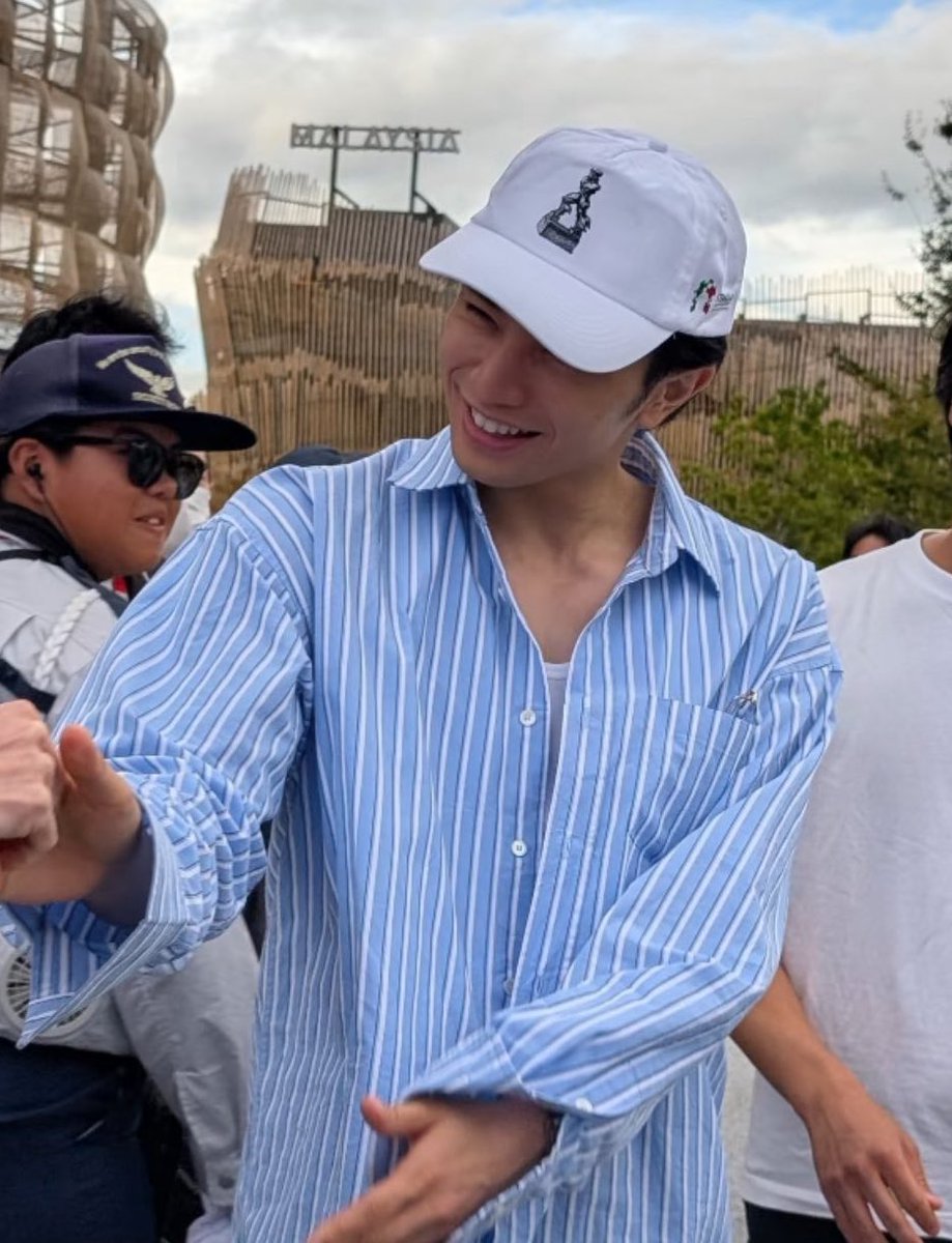 中島健人が万博…と聞いて見たら、イタリアパビリオン🇮🇹のキャップを