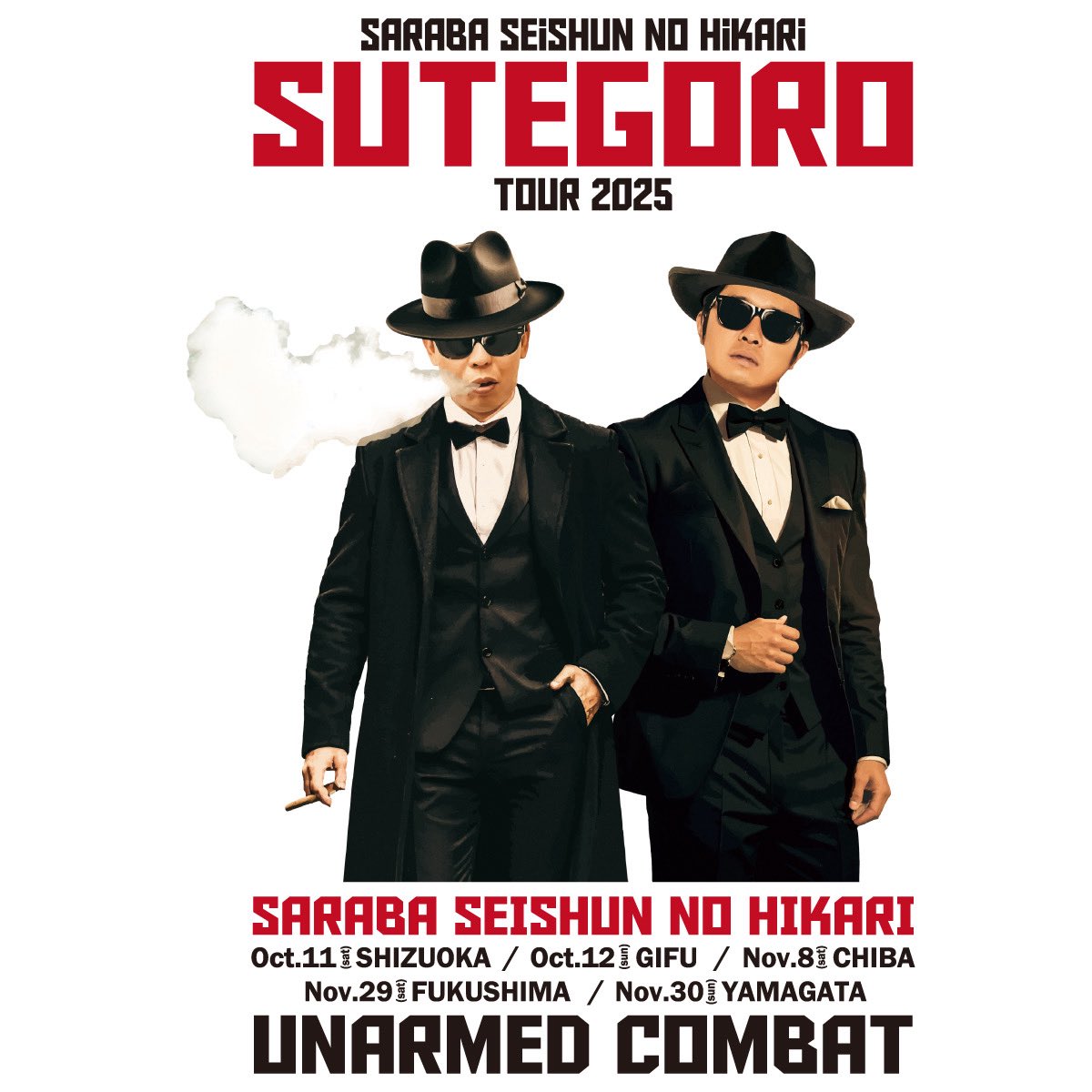 明日から始まる【さらば青春の光-ステゴロツアー2025】のデザインを