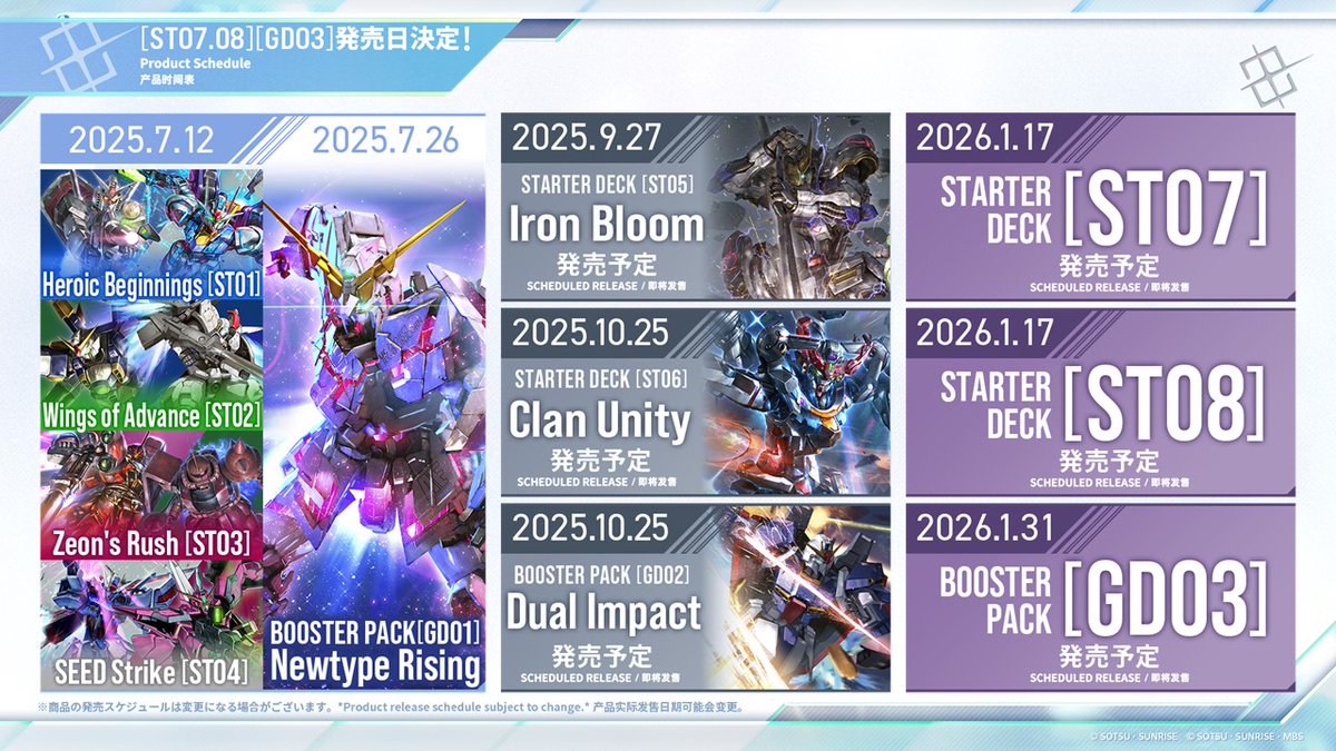 ◤NEWS⑤◢|| スタートデッキ[ST07] ～ [ST08]とブースターパック[GD03