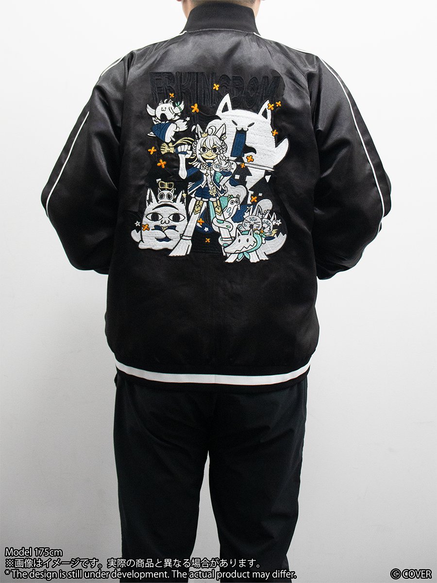 白上フブキ 7周年記念グッズ　FBKINGDOMスカジャン　ホロライブ　新品 未開封/ステッカー付き】白上フブキ 活動7周年記念フルセット