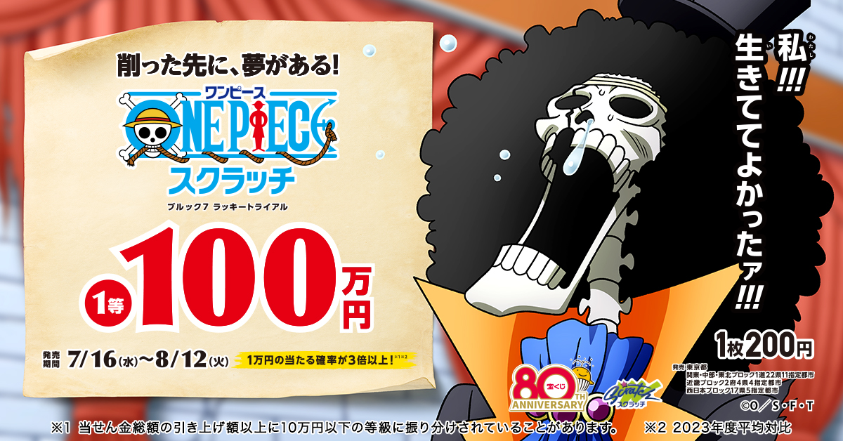 私!!!生きててよかったァ!!!／ 『ワンピーススクラッチ ブルック7