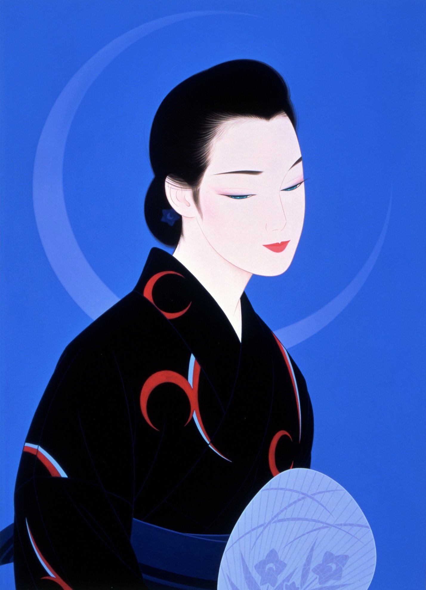 内山田画廊s6号現代アートアクリル画 キャラクターイラスト 50cm