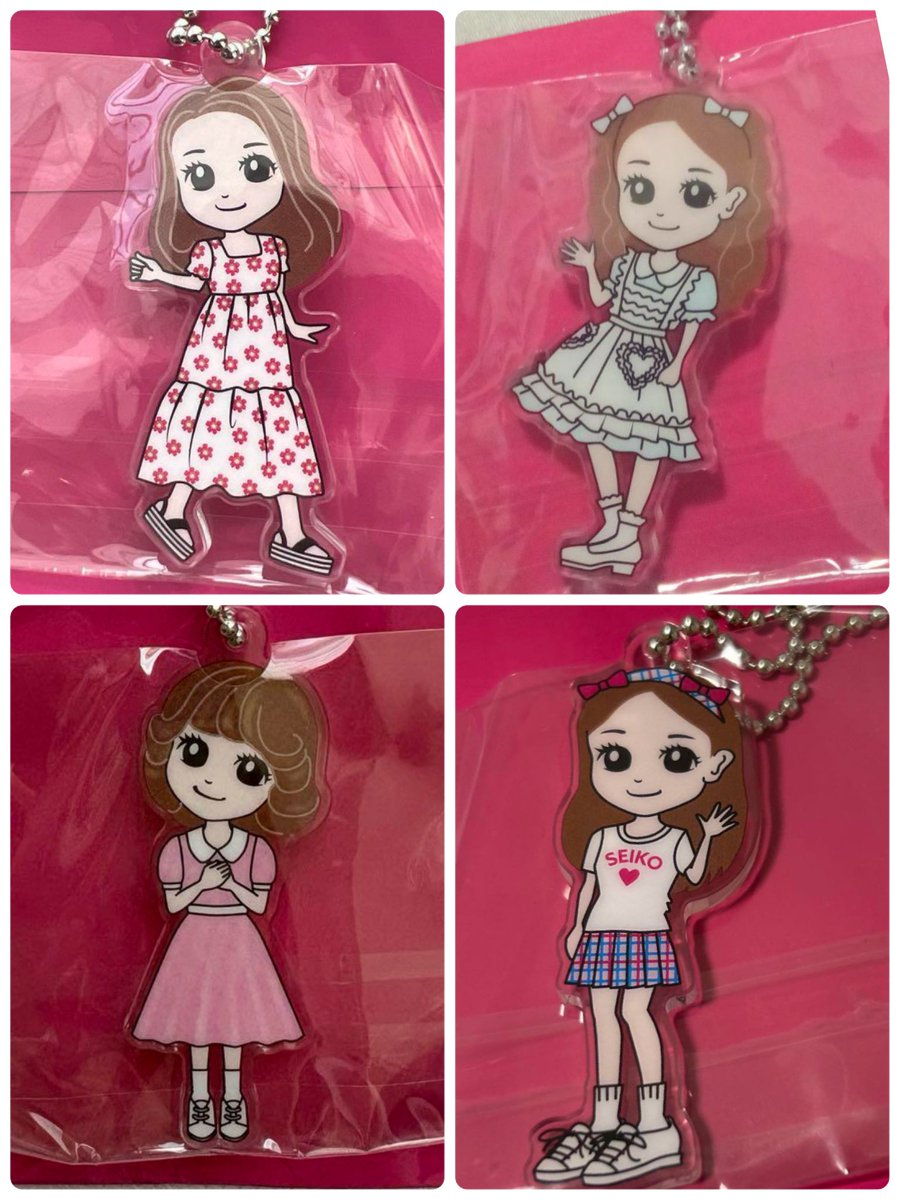 聖子ちゃんのアクリルチャーム、まるでグリコのおまけの人形みたいで