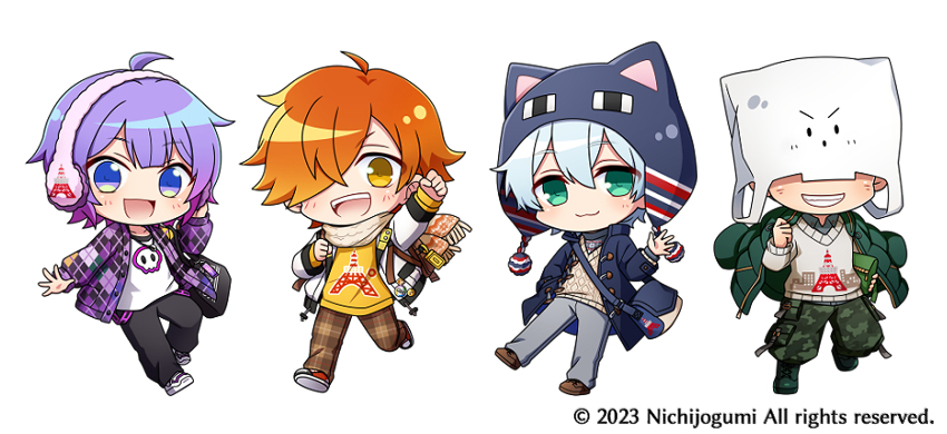 日常組×RED° TOKYO TOWER コラボイベントのSDグッズイラストを描かせて