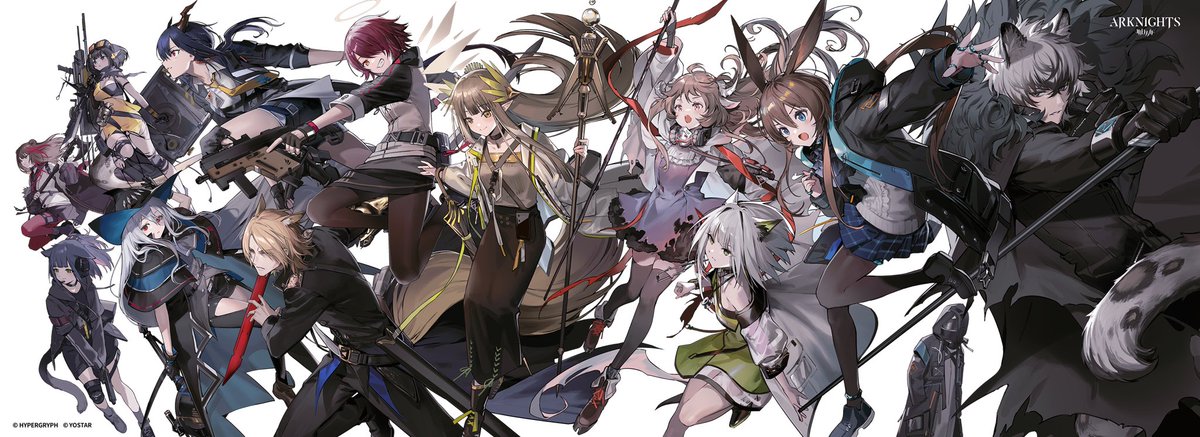 アークナイツ海外版4周年記念画集のカバーイラストを担当させて