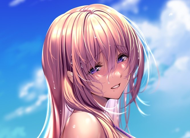 ALUMINA、ピロ水氏が描いたオリジナルキャラクター『はにかみ彼女』の