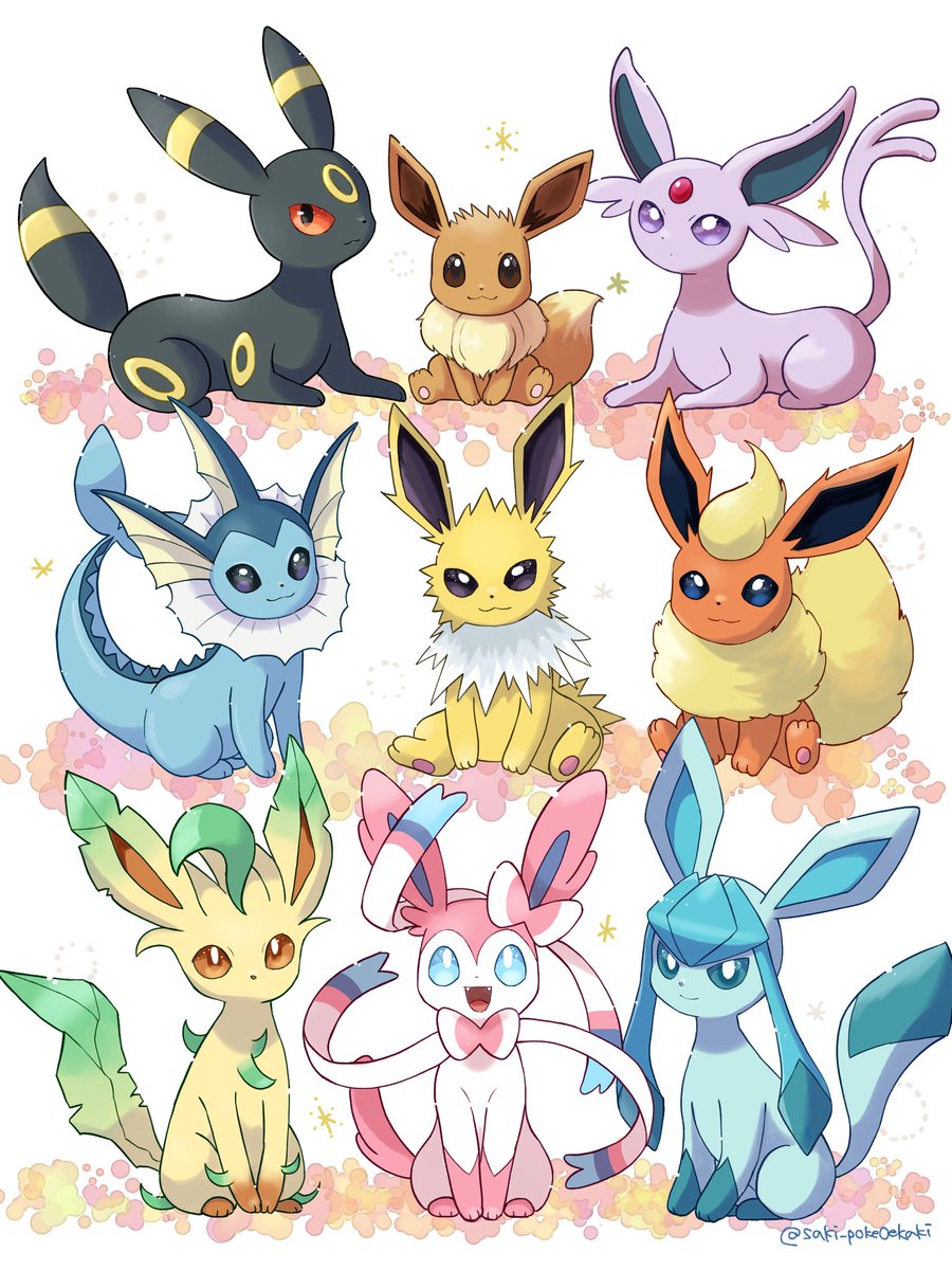 イーブイ ,エーフィ ,ブースター ,グレイシア ,サンダース ,リーフィア