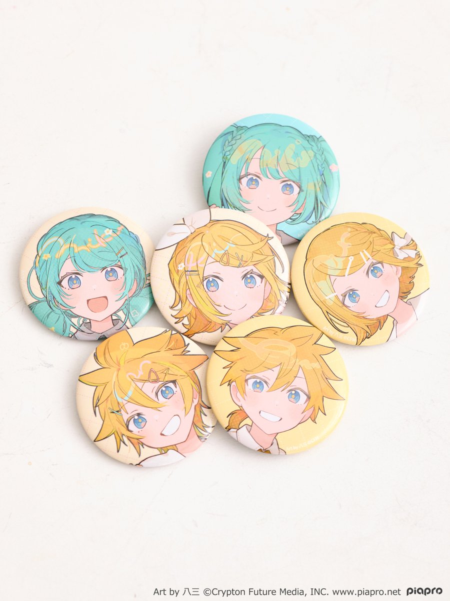 鏡音リン 鏡音レン 缶バッジ earth music&ecology 初音ミク&鏡音リン