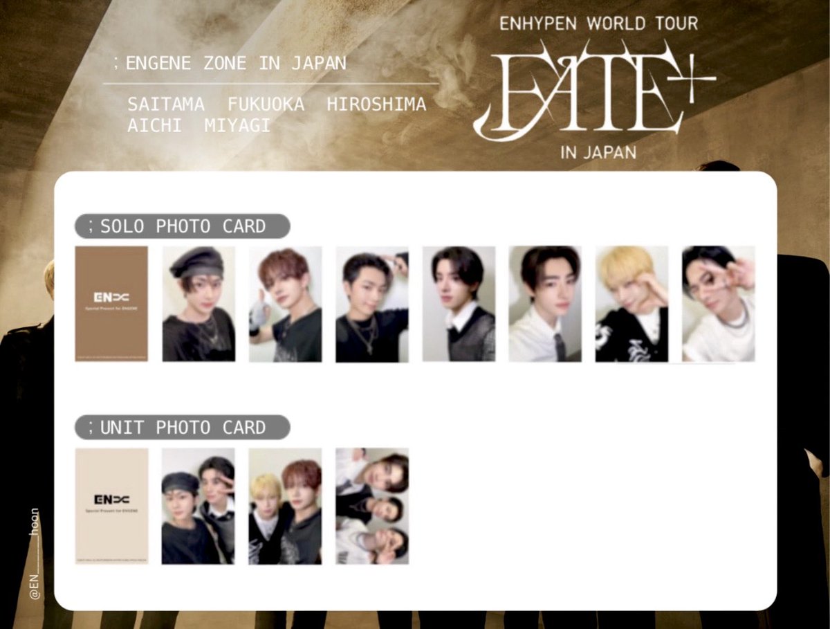 🍥⸝꙳ ENHYPEN WORLD TOUR 'FATE PLUS' IN JAPAN ENGENE ZONE 엔진존