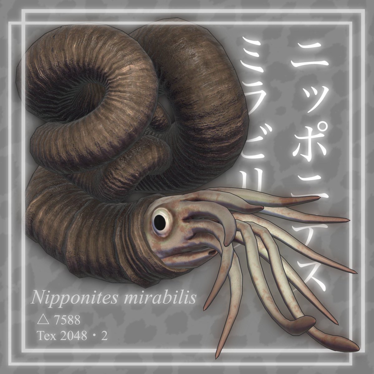 3Dモデル《ニッポニテス・ミラビリス Nipponites mirabilis》販売開始