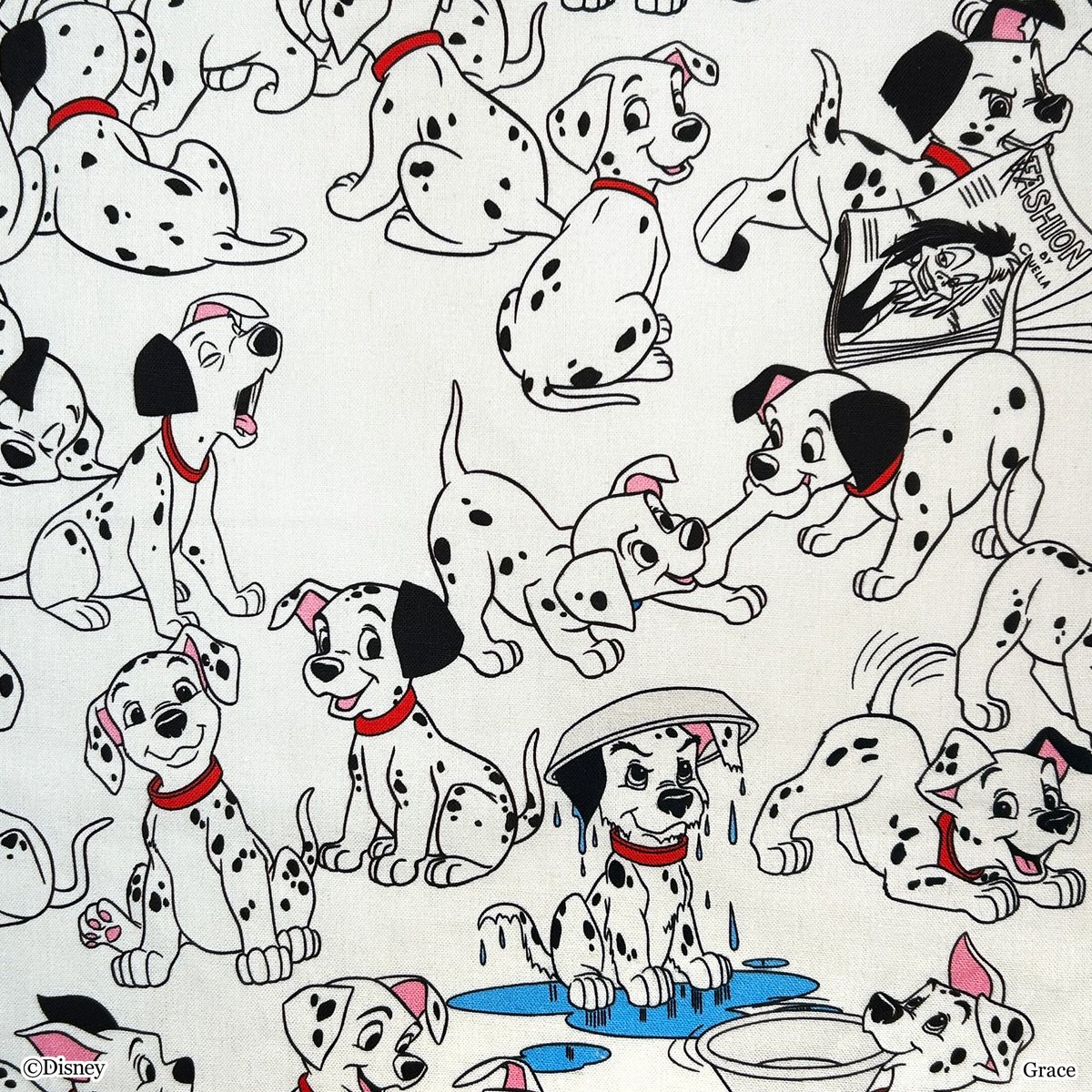 mdga ★101匹わんちゃん「ファミリー」2ドルカラー銀貨　ダルメシアン ダルメシアン柄と赤の差し色がおしゃれ！キデイランド ディズニー