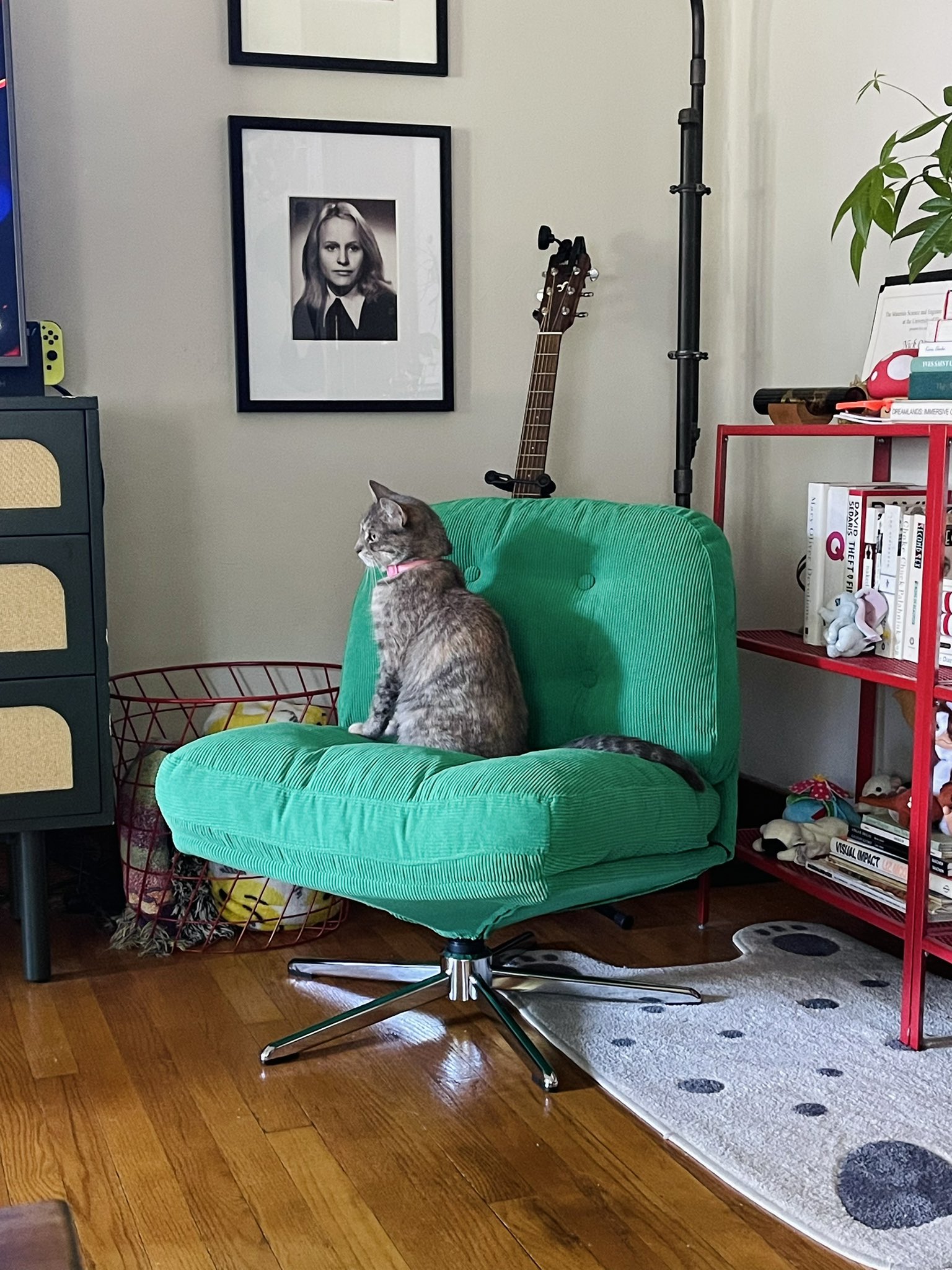 3ヶ月使用】ディヴリンゲ IKEA イケア 回転チェア グリーン 3ヶ月使用