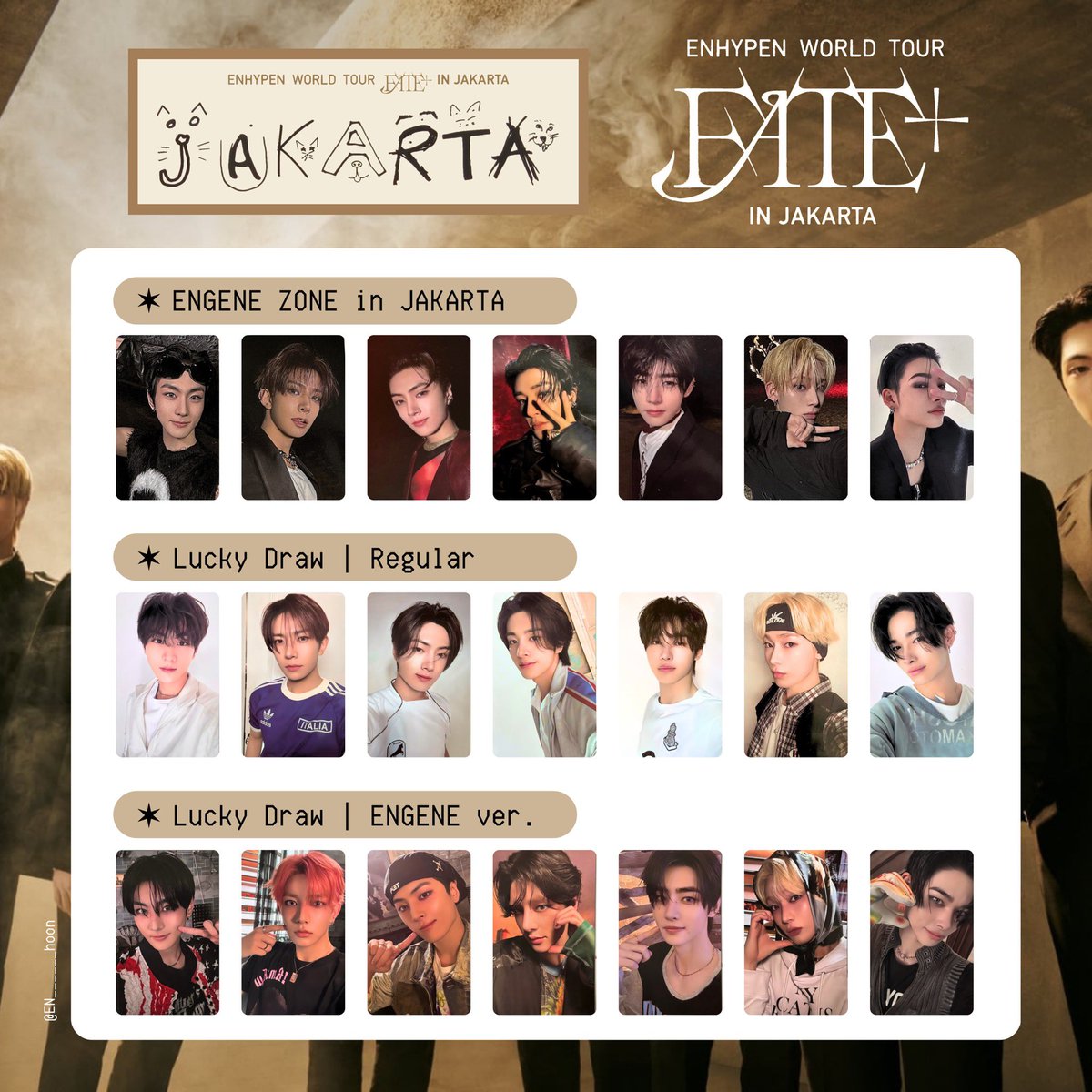 🍥⸝꙳ ⁡ ENHYPEN WORLD TOUR 'FATE PLUS' IN JAKARTA ⁡ ENGENE ZONE