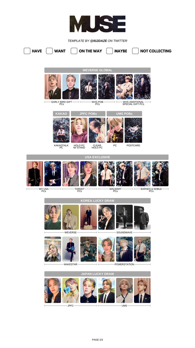 MUSE Template 95% completed ✓ Just missing: - JPFC member