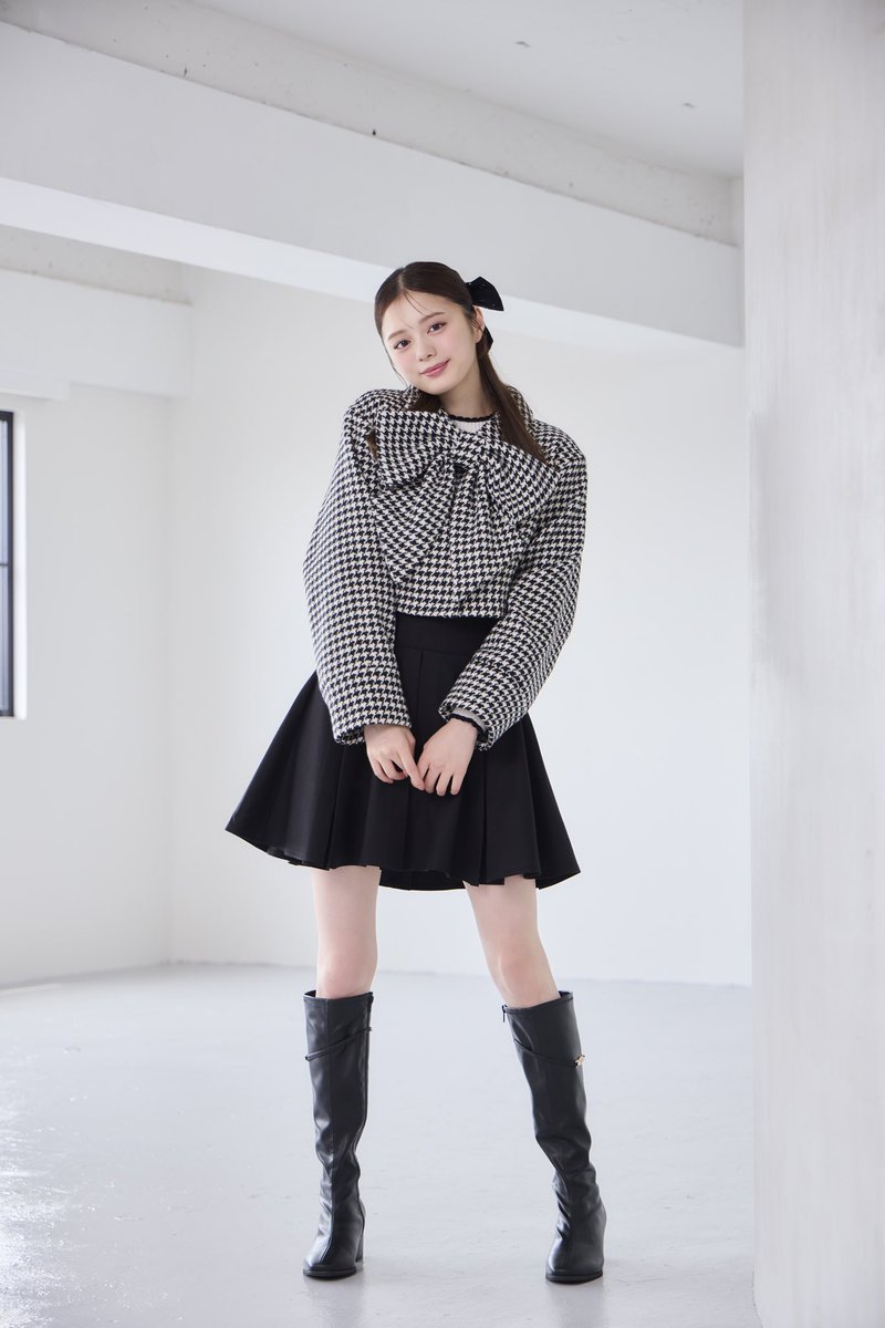 2024 winter coat collection♥︎ ビッグリボンショートコート ¥15,800