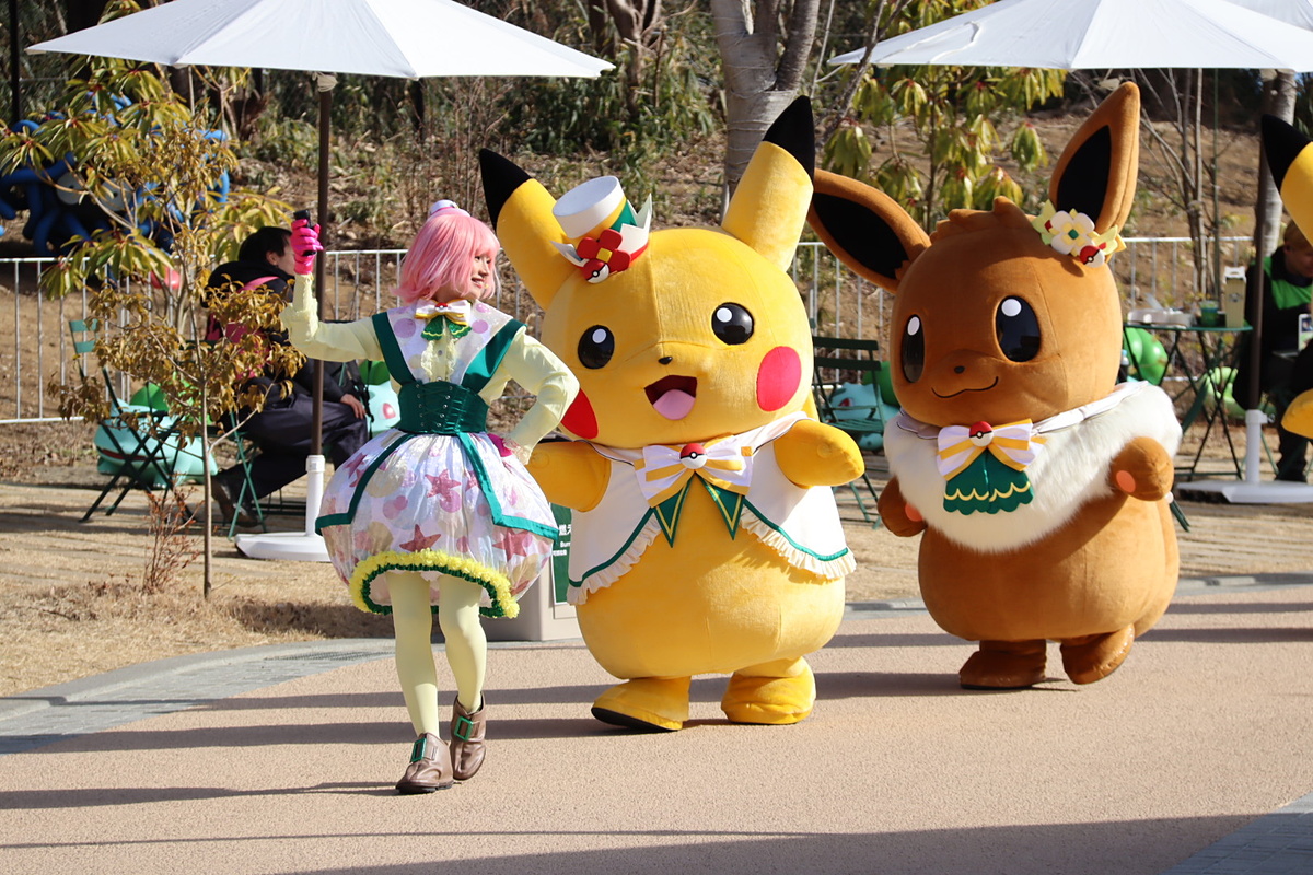 ポケモン】ピカチュウとイーブイがダンス！ 『ポケパーク カントー