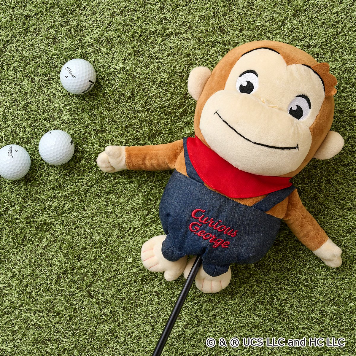 ⛳ジョージといっしょに「ナイスショット！」 赤いスカーフ＆デニムが