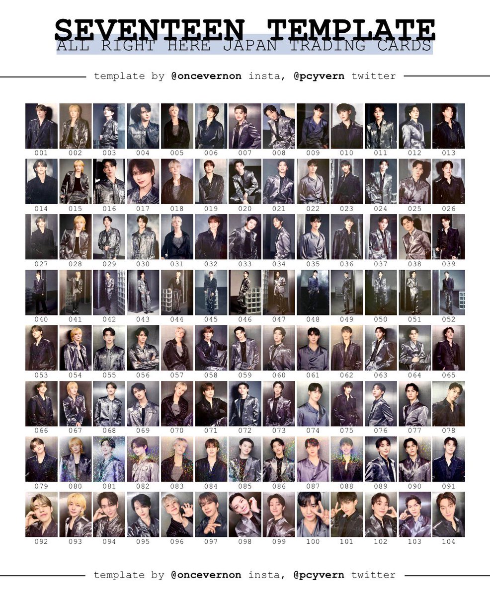 seventeen right here world tour japan md trading cards full ot13