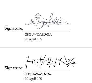 ハサウェイのサイン、アルファベットのAが全部筆跡違うのマジで怖い