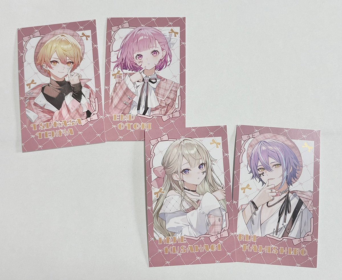 神代類 ,草薙寧々 ,鳳えむ ,天馬司 「アクスタとチェキ風カードこんな