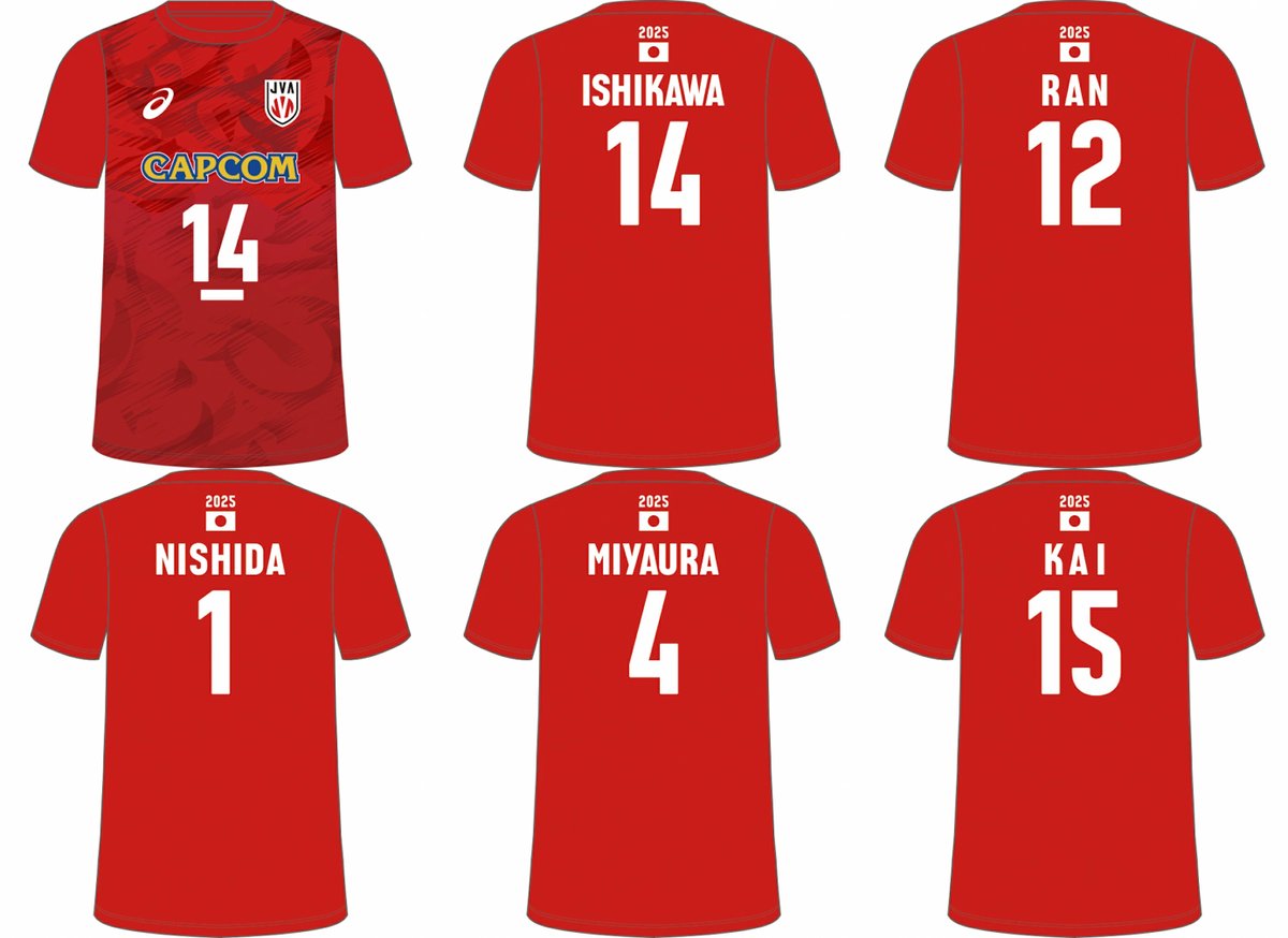 バレーボール男子日本代表 2025年応援Tシャツ 6,600円 👕石川祐希