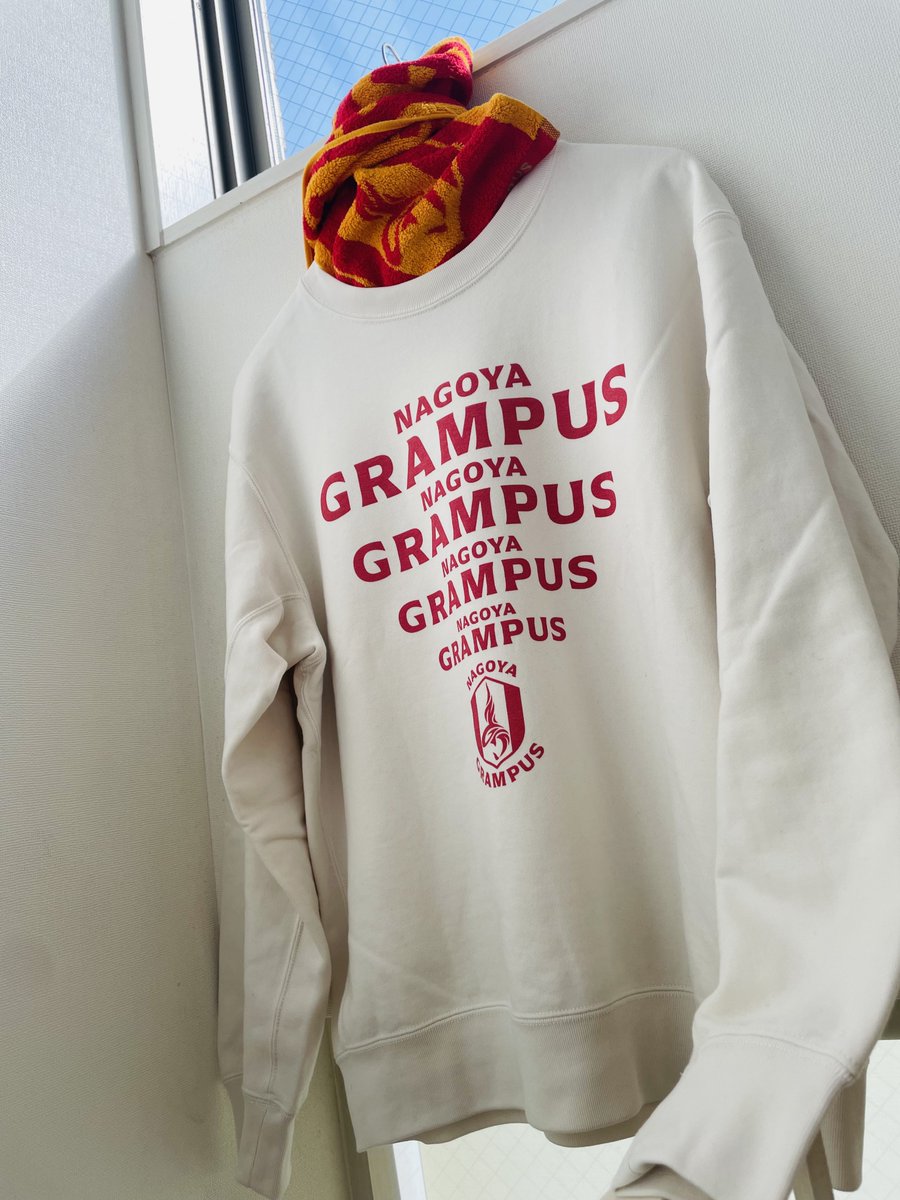 半袖黒T着用！今回もゴール裏の声援をロゴタイプのNAGOYA GRAMPUSで