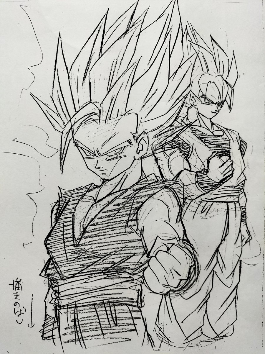 カードダスのラフスケッチ。 #古澤純也 #JunyaFurusawa #DragonBallZ