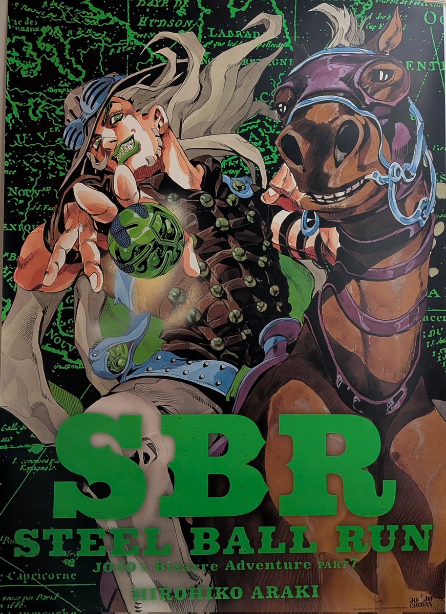 ジョジョキャラバンで買ったポスター B2サイズの原作絵ポスターが1枚