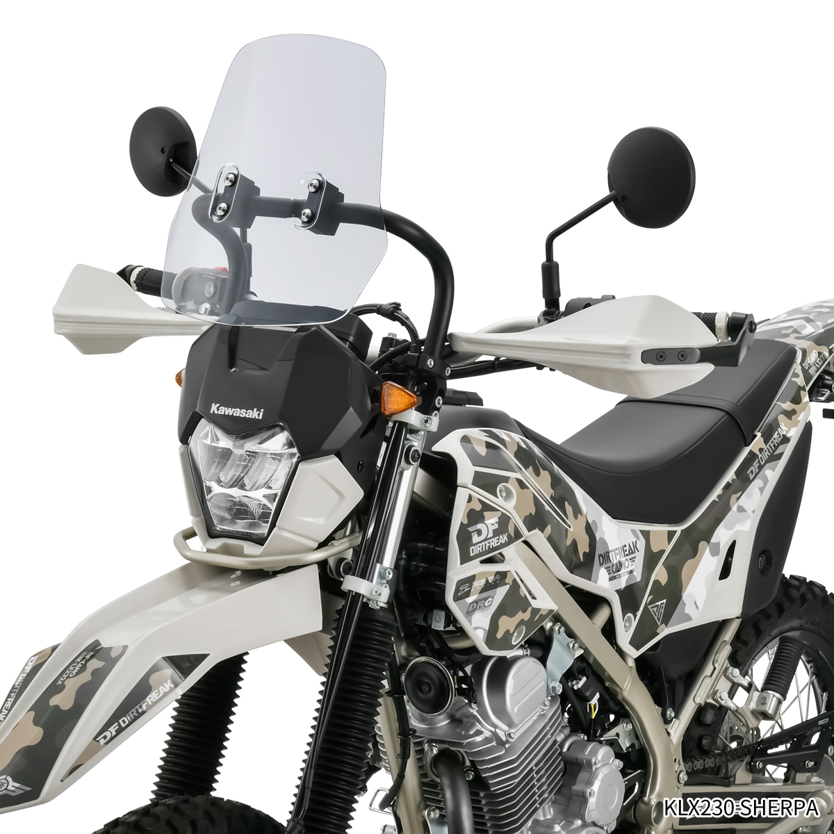ZETA RACING アドベンチャーウィンドシールド KLX230SHERPA/S用