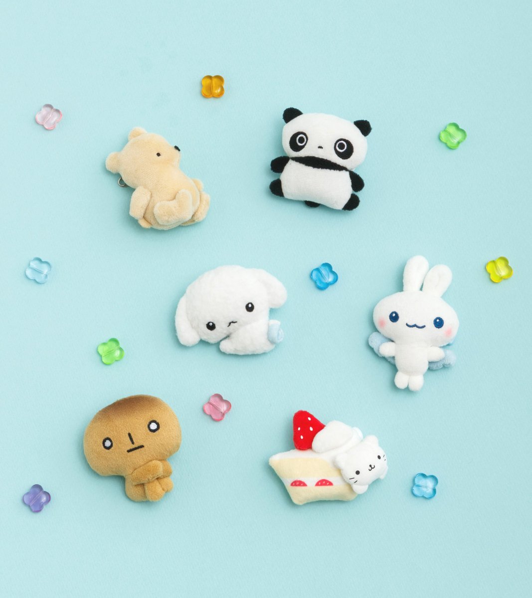 🍀／✨✨ サンエックスタウンテーマから発売のぬいぐるみバッジ