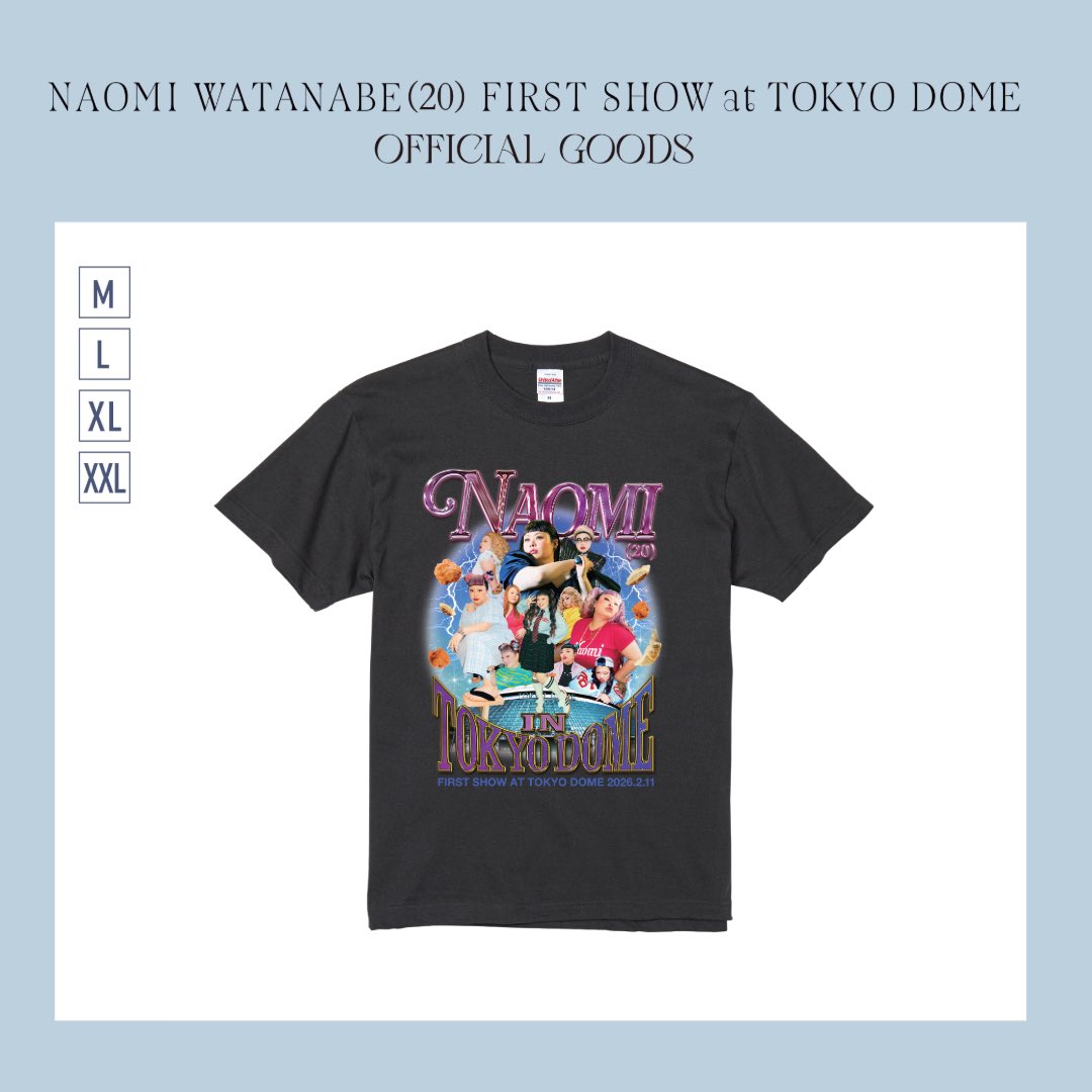 🩵Tシャツ（東京ドーム）追加受注販売決定🩵 #渡辺直美20東京ドーム