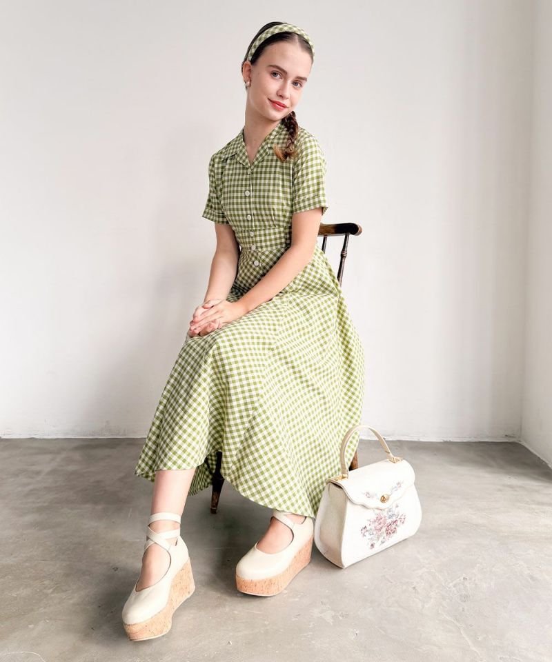 ☑︎𝑃𝑟𝑒 𝑂𝑟𝑑𝑒𝑟 レトロなカラーリングのギンガムチェックが目を