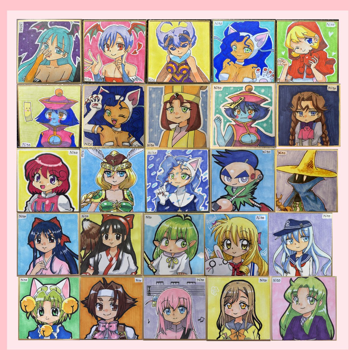 手描き豆色紙です セイヴァー多めにとにかくいろいろ、ここに載せた