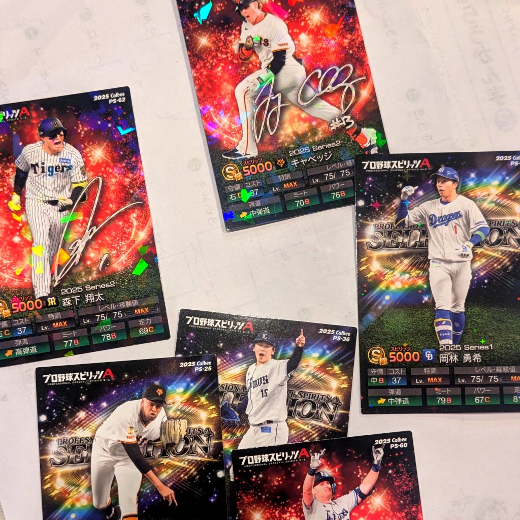 練習後に林代表から、息子にとプロ野球カードを頂いたので、KBPSは家族