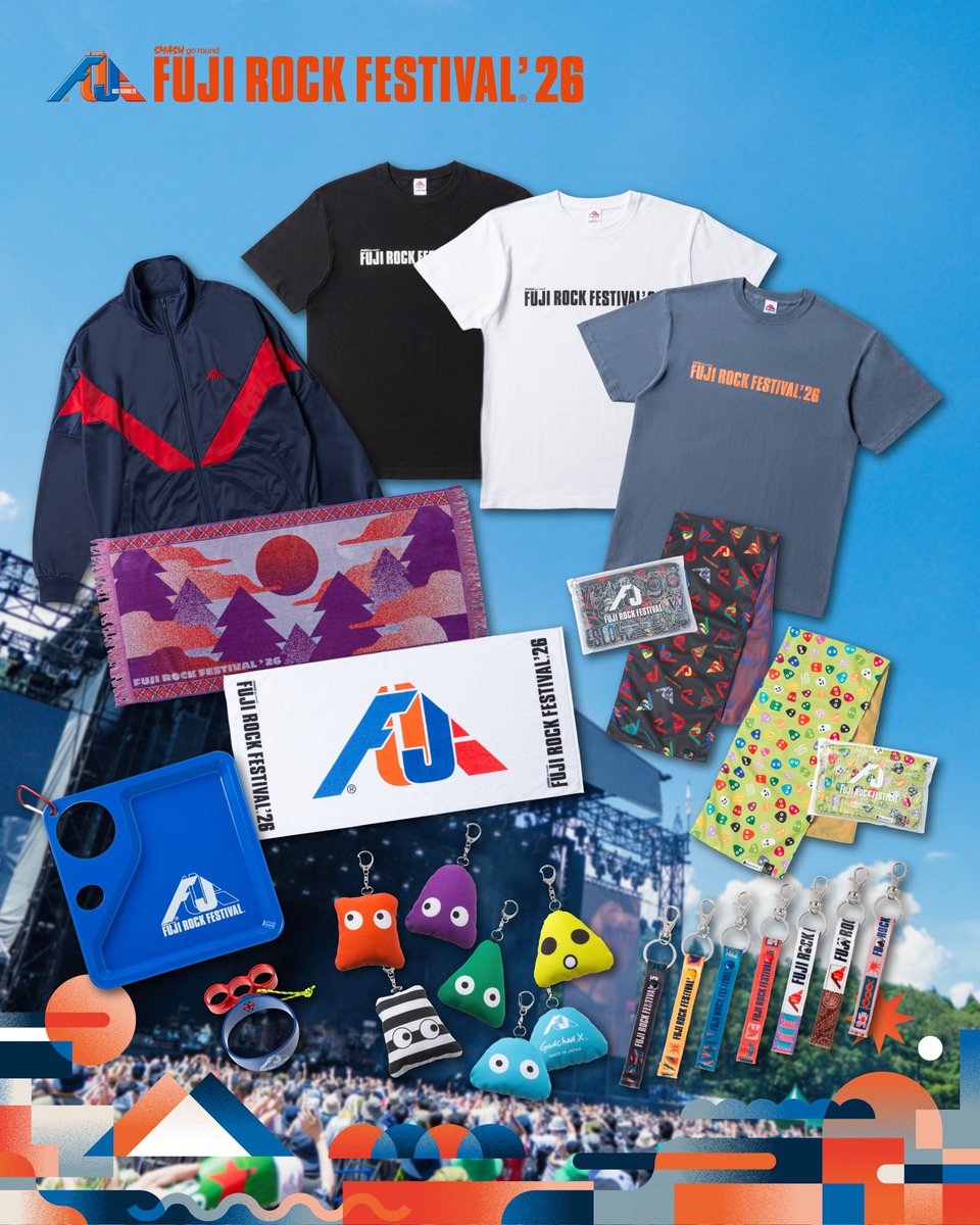 今回のオリジナルトレーは青💙 #フジロック #fujirock オレンジ、赤