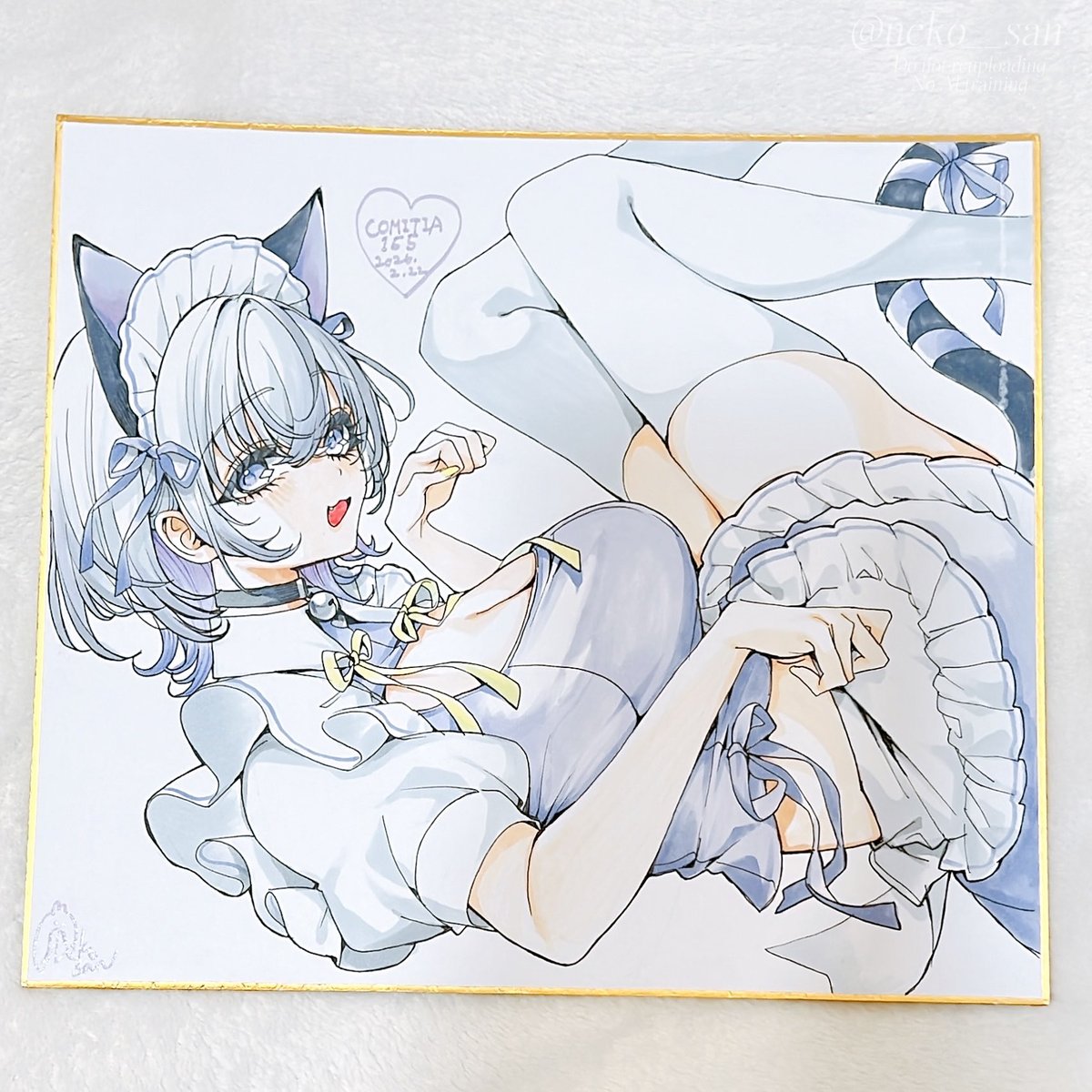 コミティアに持っていく手描き色紙です✍️大サイズです #COMITIA155