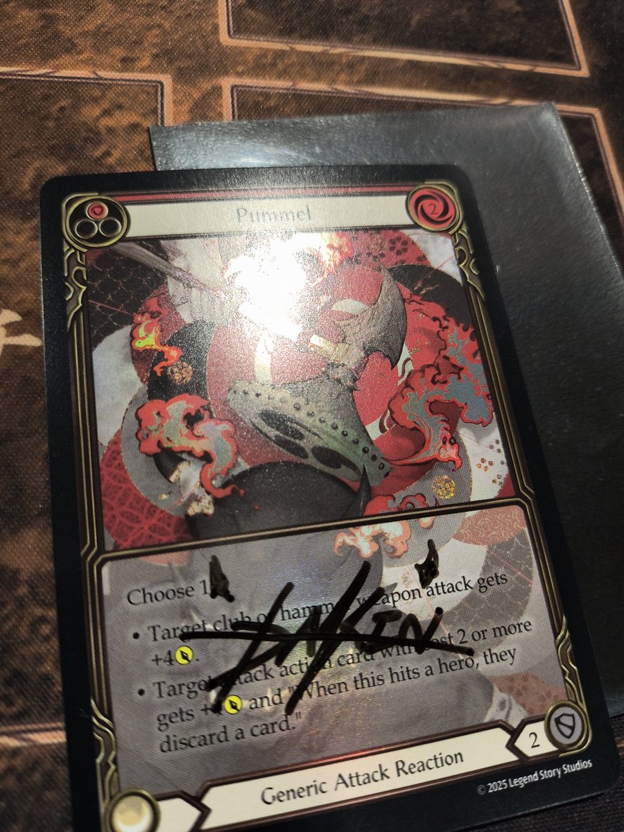 xDakn 先生からサイン頂いた〜！！ 俺とブラーボの魂のカード「殴打