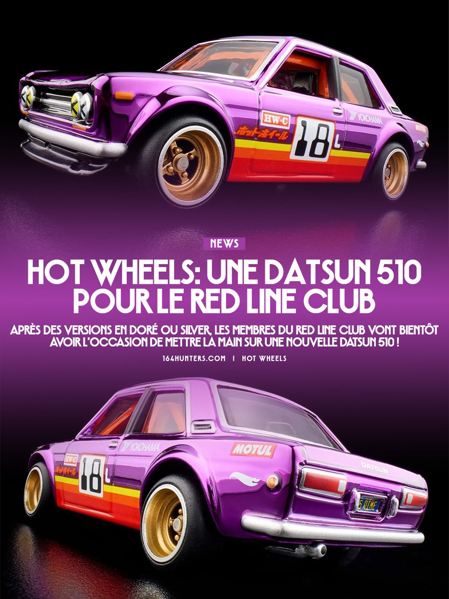 🇫🇷 Hot Wheels: Une nouvelle Datsun 510 pour le Red Line Club