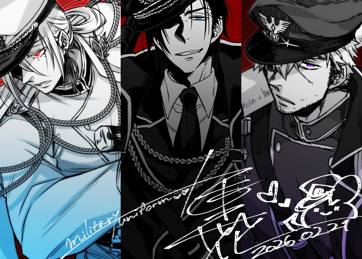 こんな3人のえっな漫画描いてます～(✌︎˙˘˙✌︎) って宣伝しようかと