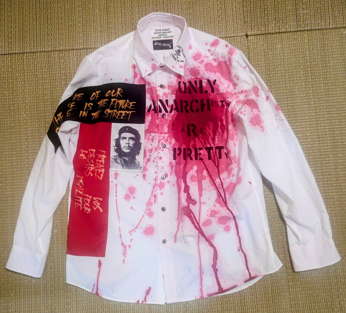 ✩オリジナルアナーキーシャツ ☆血染めのシャツ ✩XLサイズ ☆¥7095