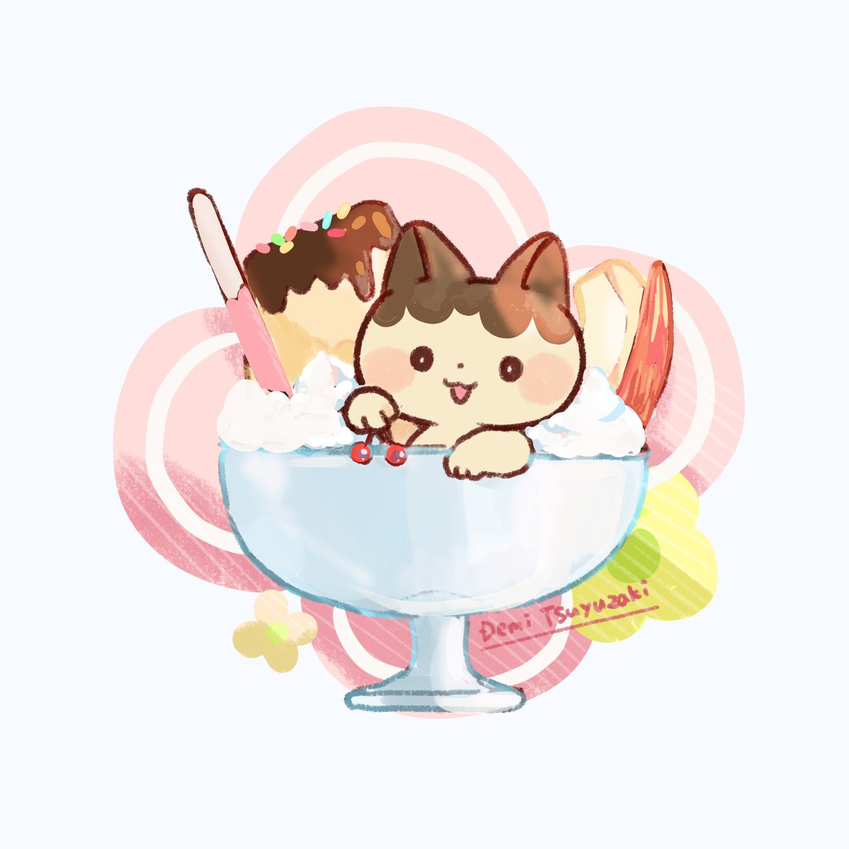猫パフェ🍨 #猫の日