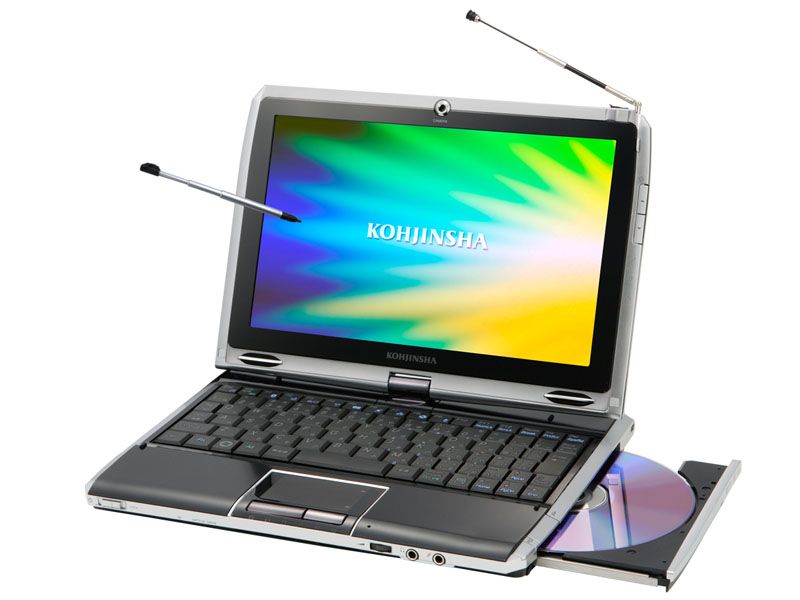 工人舎、タッチパネル液晶付きモバイルノートにXP搭載