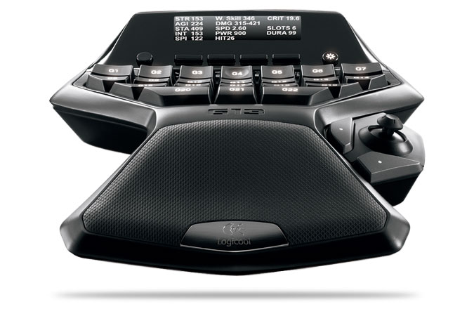 ロジクール、LCD搭載の左手専用ゲーミングキーボード