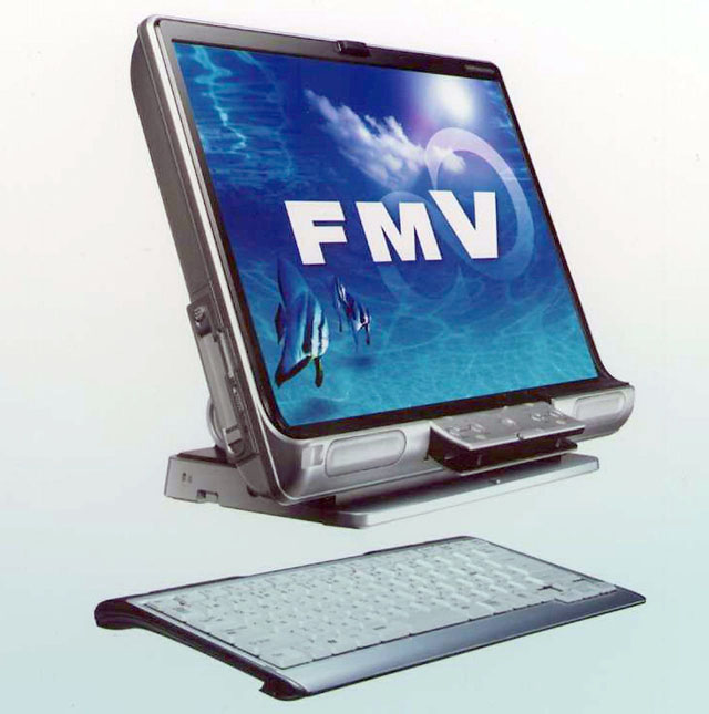 富士通、デスクトップ風“縦置きノートPC”「FMV-BIBLO RSシリーズ」