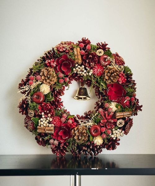 レッドフラワーリースL [CHRISTMAS 2025] | [公式]スタディオクリップ