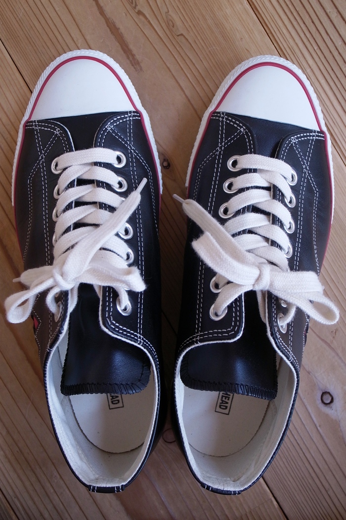 フラットヘッド レザースニーカー : Orange&LAPHROAIG